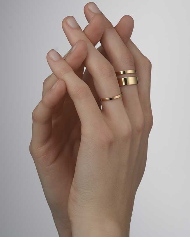 Bague Repossi Berbere 2 rangs en or rose - RMO0AAPG00000