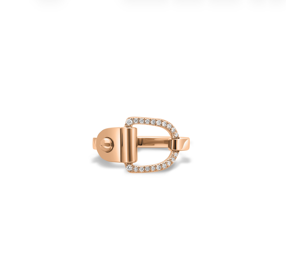 Bague Statement Paris Rivet diamant et or rose - FSJ784