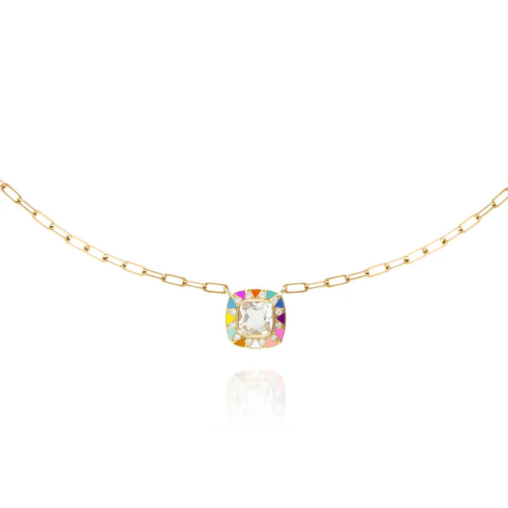 Collier Van Den Abeele Stella chaîne rainbow