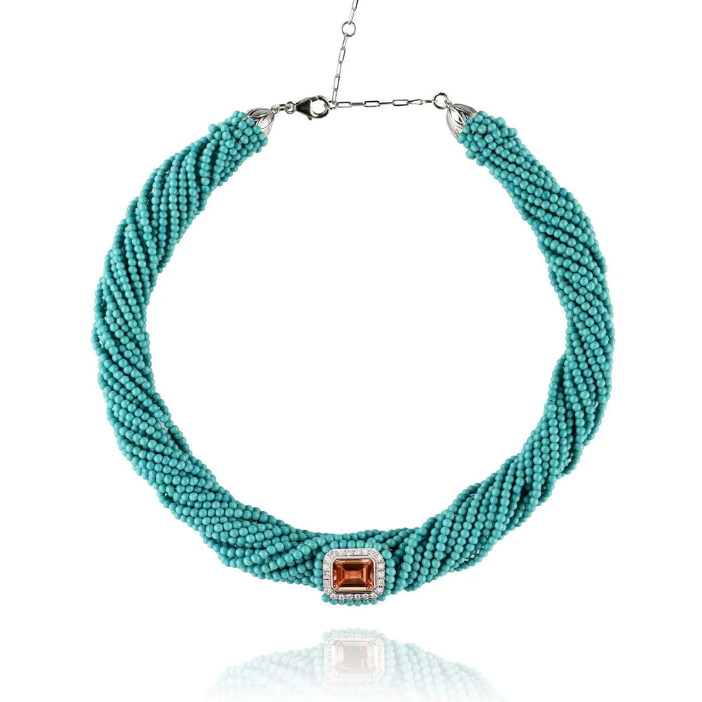 Collier Van Den Abeele Tornado Turquoise Citrine