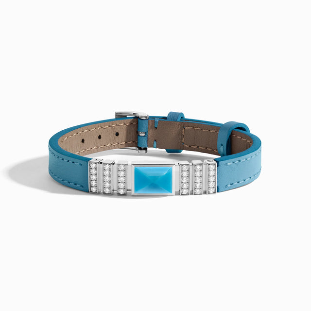 Bracelet en cuir UNII en or et pavé de diamants - UNIIB1WGTQ