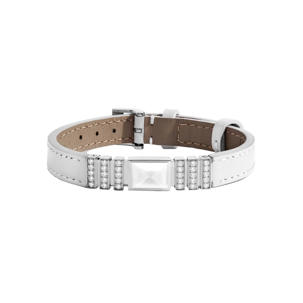 Bracelet en cuir UNII en or et pavé de diamants - UNIIB1WGWA