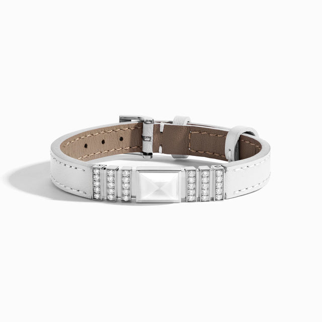 Bracelet en cuir UNII en or et pavé de diamants - UNIIB1WGWA