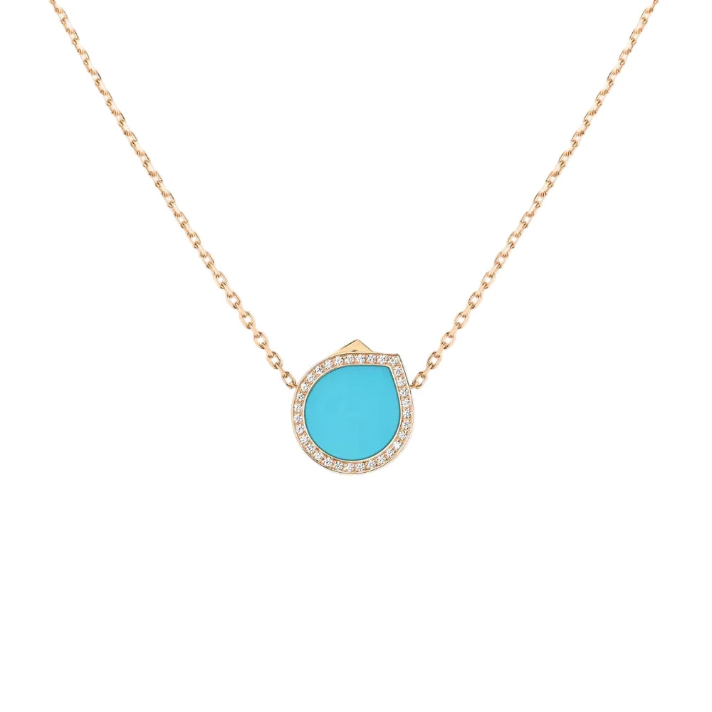 Pendentif Repossi Antifer en or rose avec Turquoise - PAF2ADPGT0000