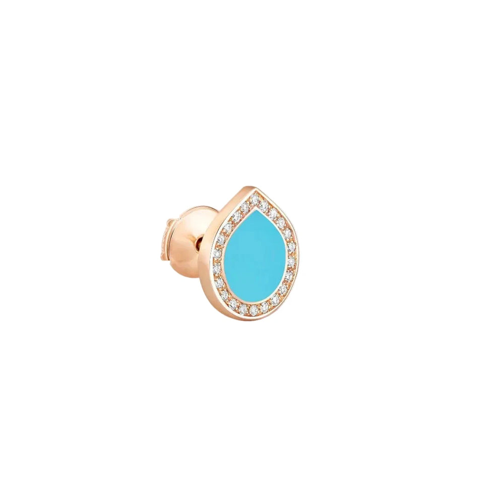 Boucle d'oreille Repossi Antifer en or rose avec Turquoise - EAF2AGPGT0000