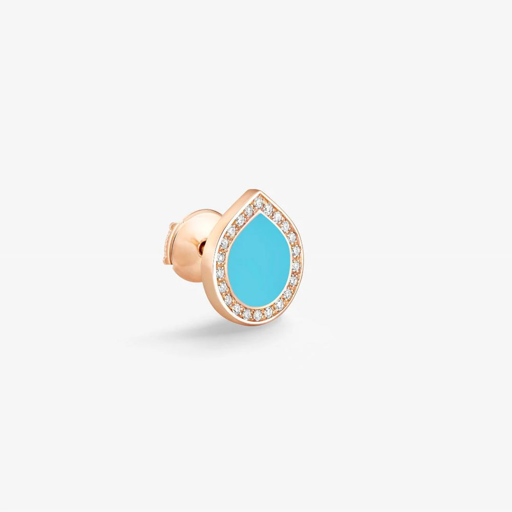 Boucle d'oreille Antifer en or rose avec Turquoise - EAF2AGPGT0000