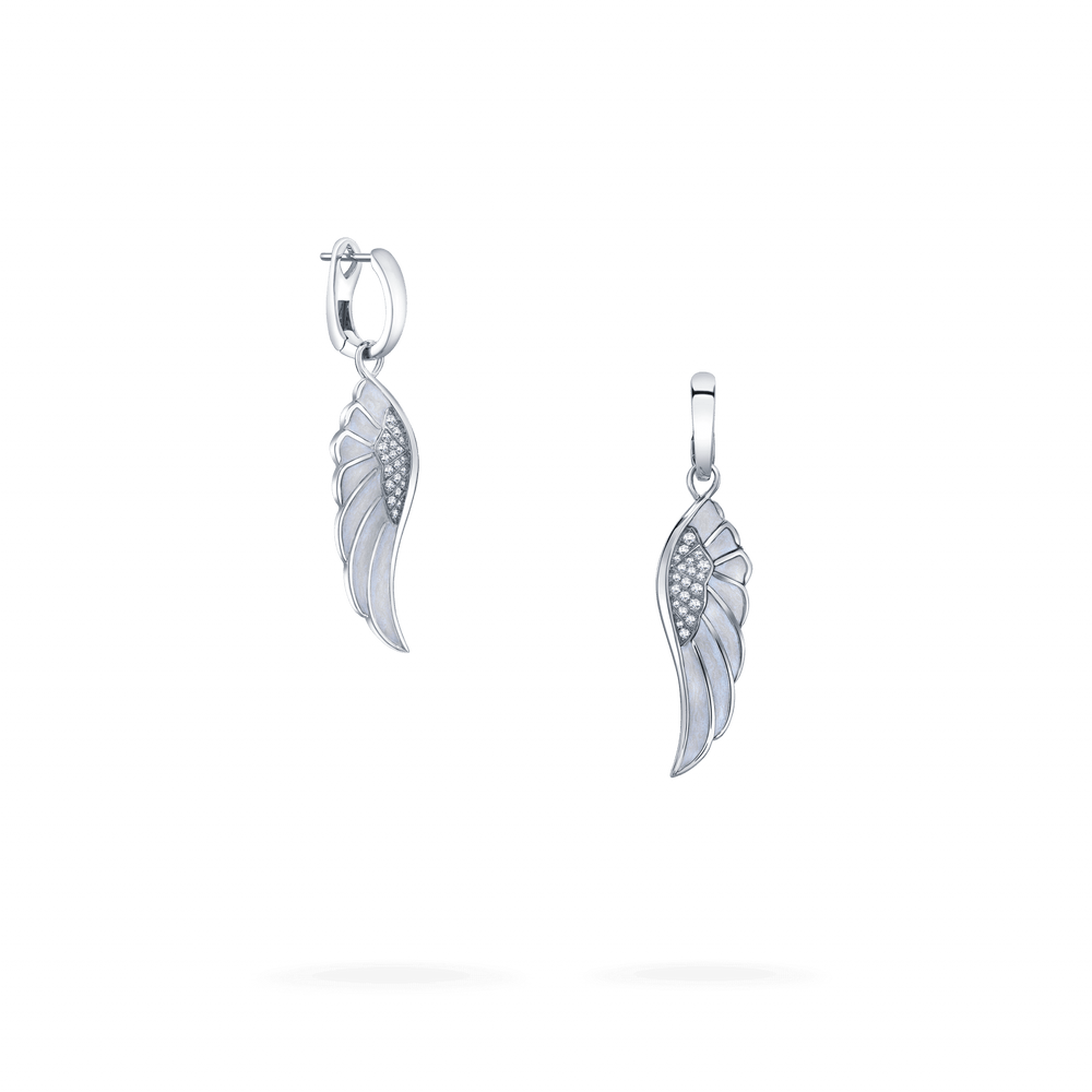 Boucles d'oreilles en émail Wings Reflection Winter - 2014697