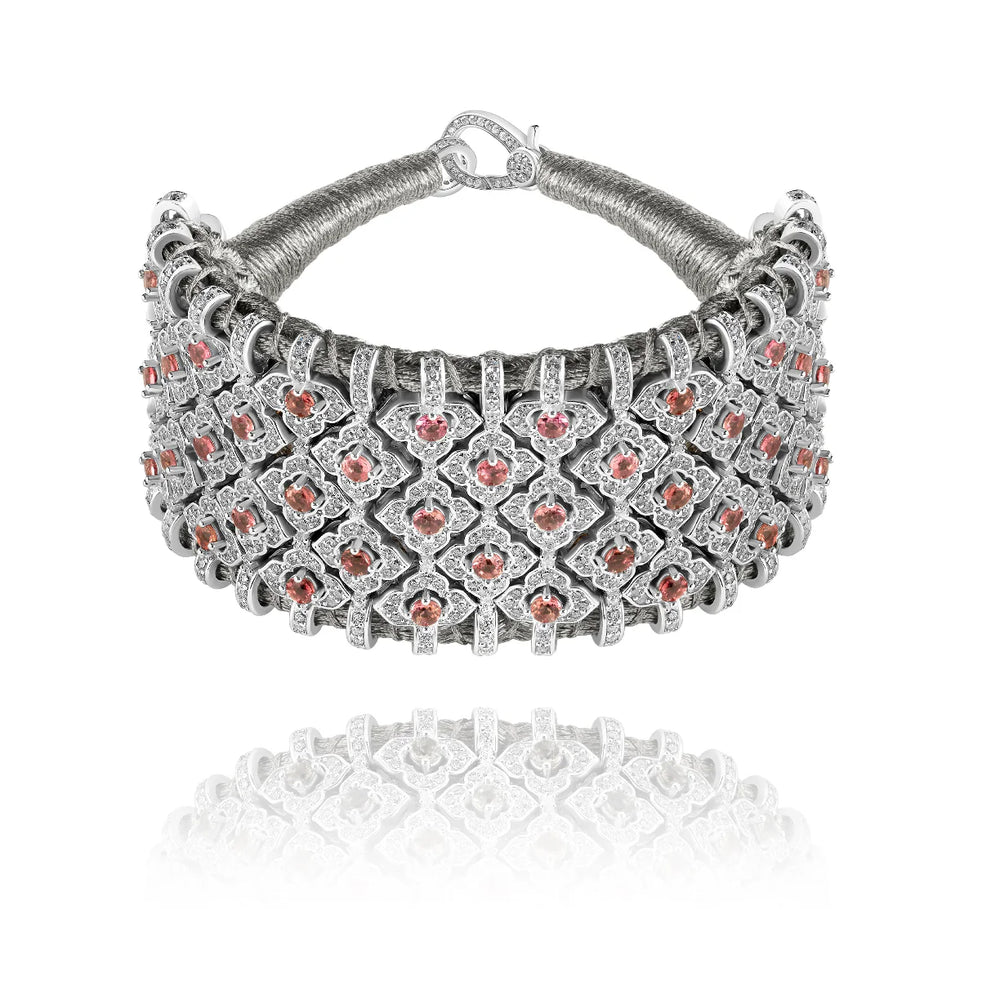 Bracelet Van Den Abeele Bahia Argent - Tourmaline