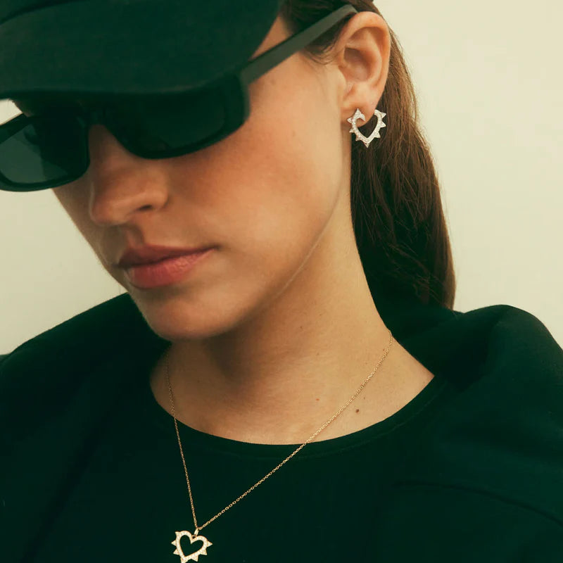 COLLIER ROCKAWAY CŒUR DIAMANTS & OR JAUNE - FSJ462