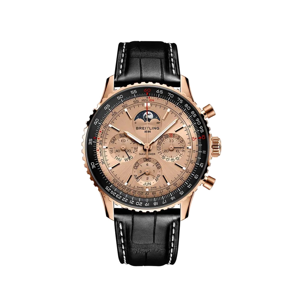 Montre Brietling Navitimer B19 Chronograph 43 Perpetual Calendar 140th Anniversary RB19101A1H1P1