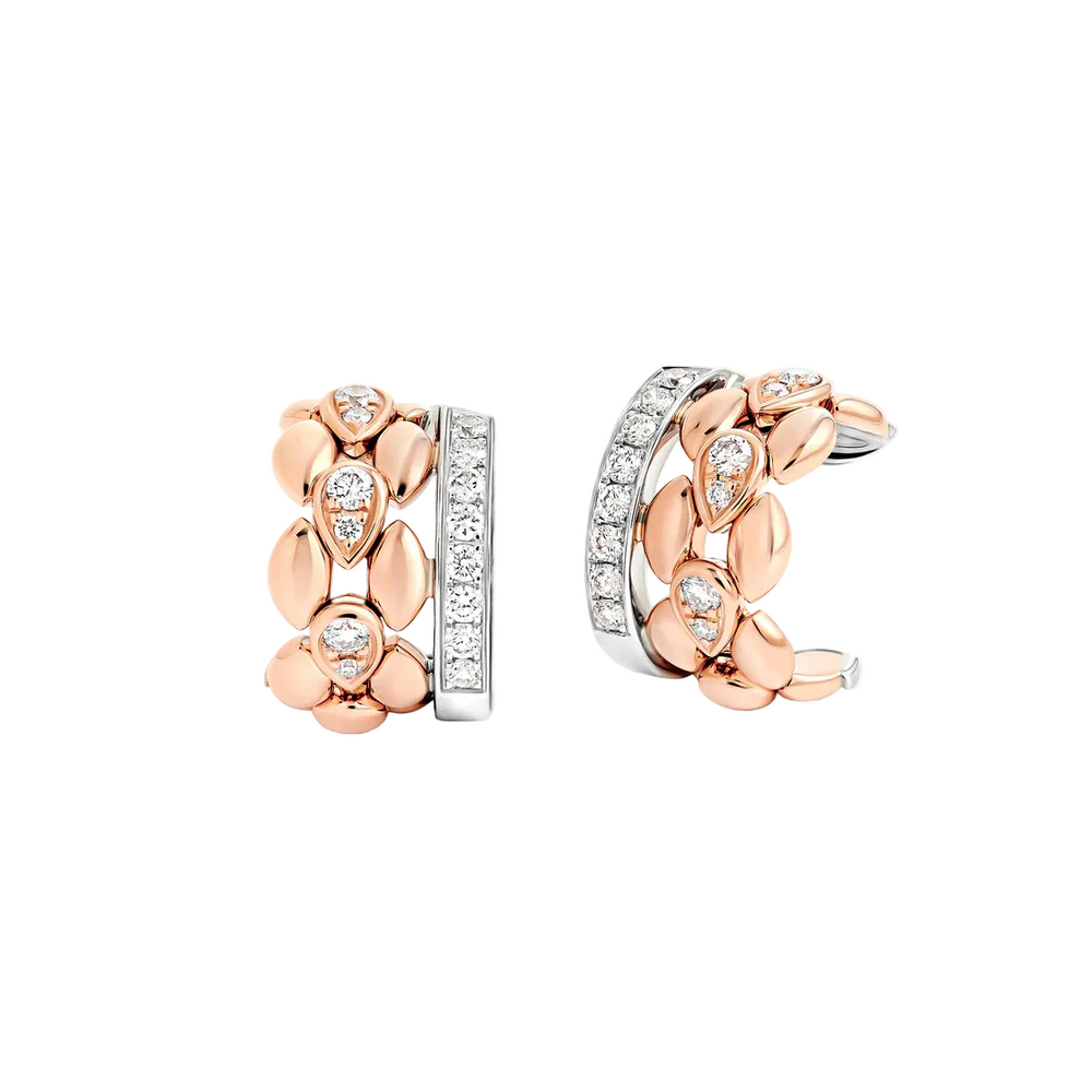 Boucles d'oreilles Sartoro Dualité Two Tone Hoop DUAL-E4YPG