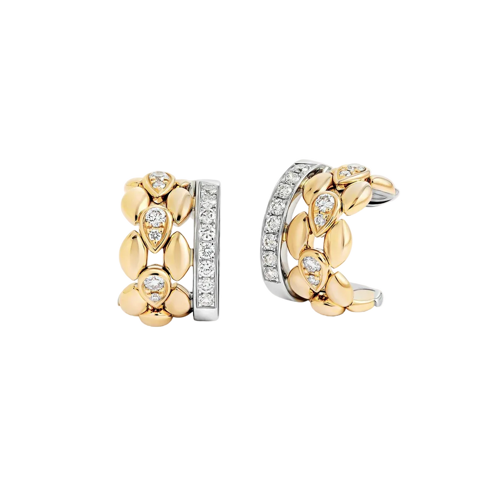 Boucles d'oreilles Sartoro Dualité Two Tone Hoop DUAL-E4YWG