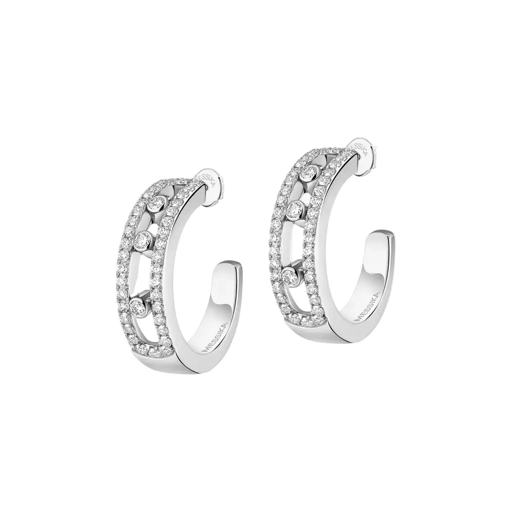 Boucles d'oreilles Messika Move Classique Pavées 04993-WG