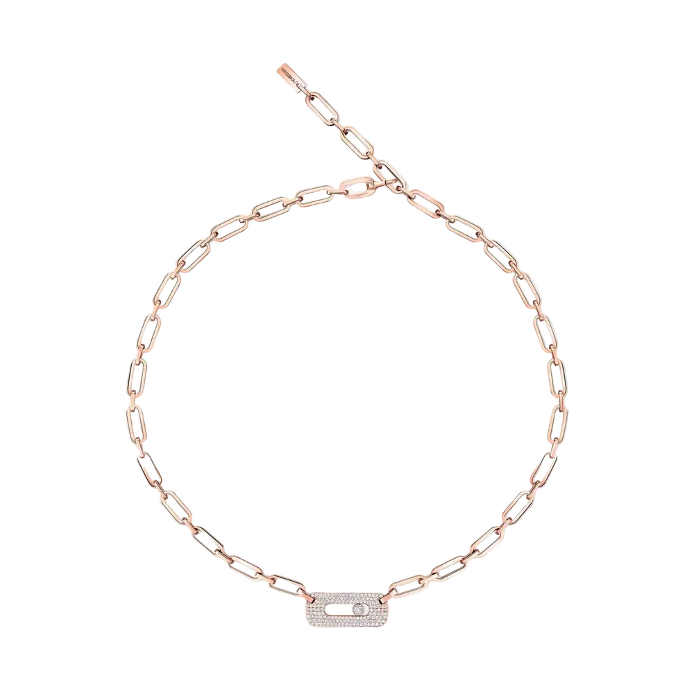 Collier Messika Move Link semi-pavé 12095-PG