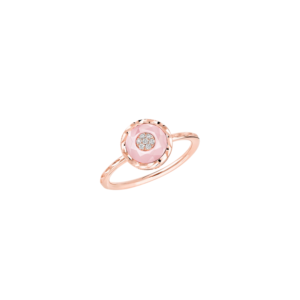 Bague Korloff Je Play or rose et opale rose rond - JJPR02PG/PO