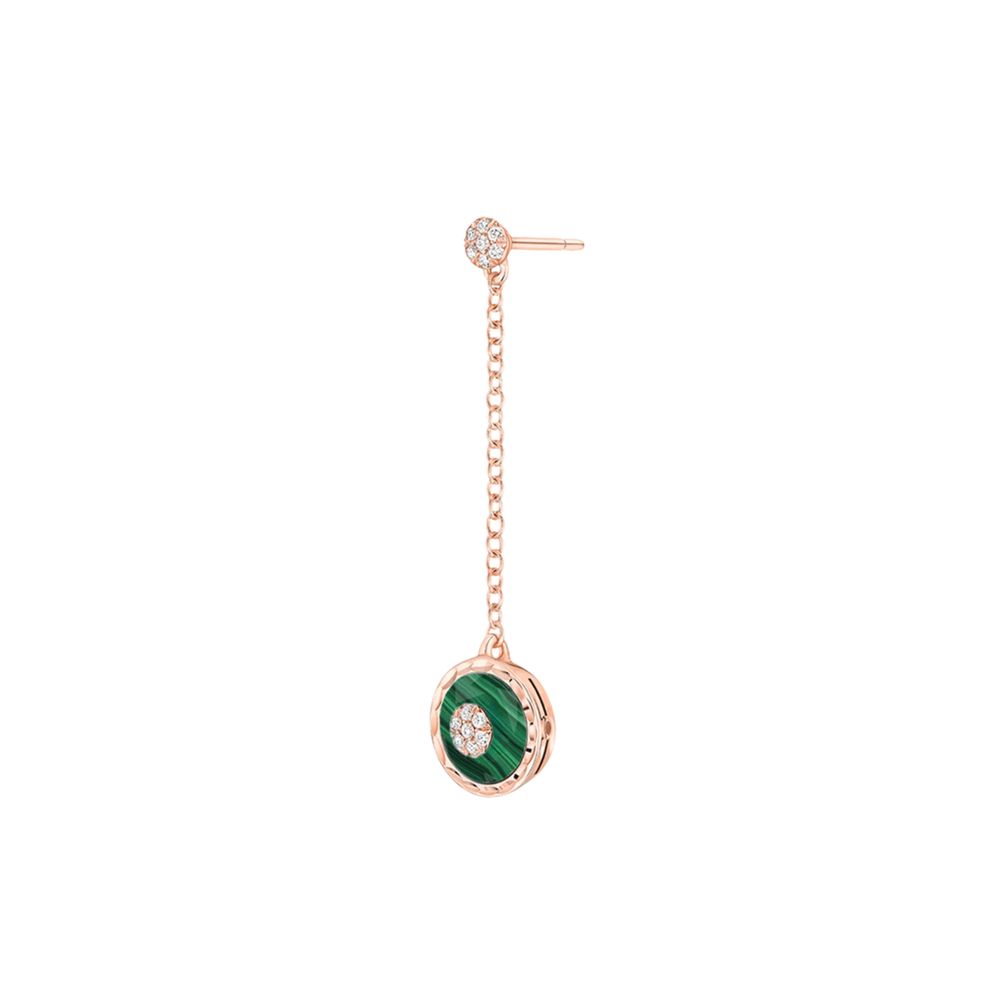 Boucles d’oreilles Korloff Je Play malachite rond - JJPE06PG/MA