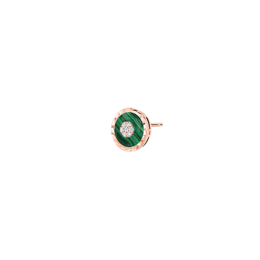 Boucles d’oreilles Korloff Je Play malachite rond - JJPE05PG/MA