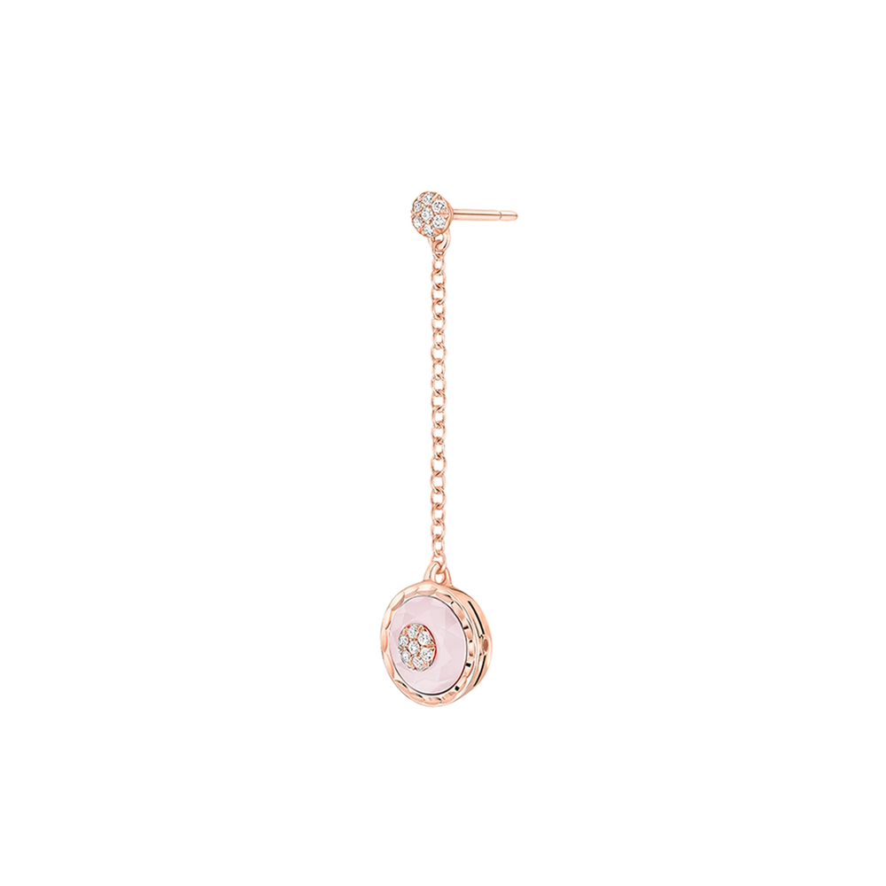Boucles d’oreilles Korloff Je Play opale rose rond - JJPE06PG/PO