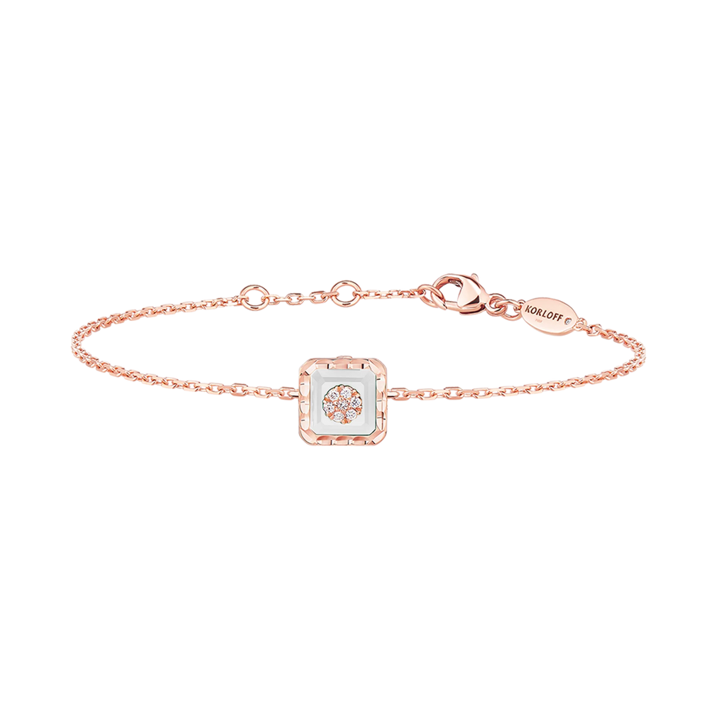Bracelet Korloff Je Play chaîne carré nacre - JJPB01PG/MOP