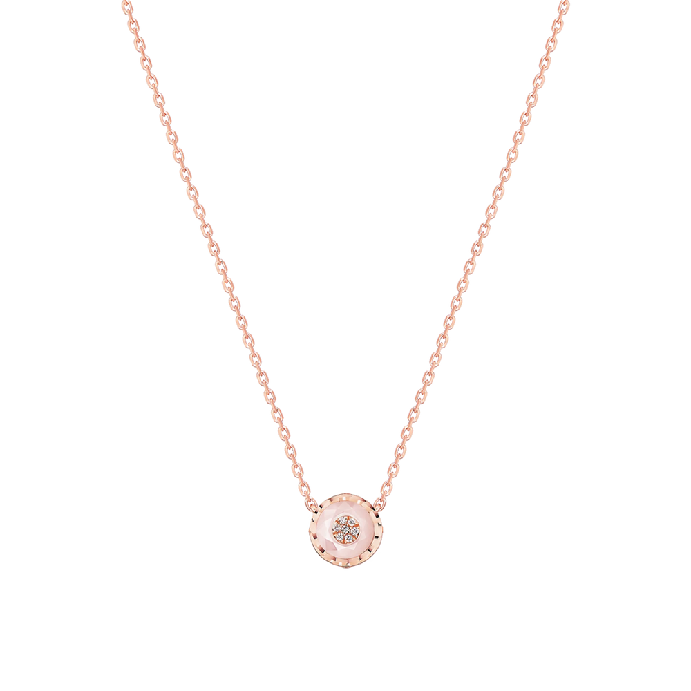 Collier Korloff Je Play or rose et opal rose rond - JJPP02PG/PO