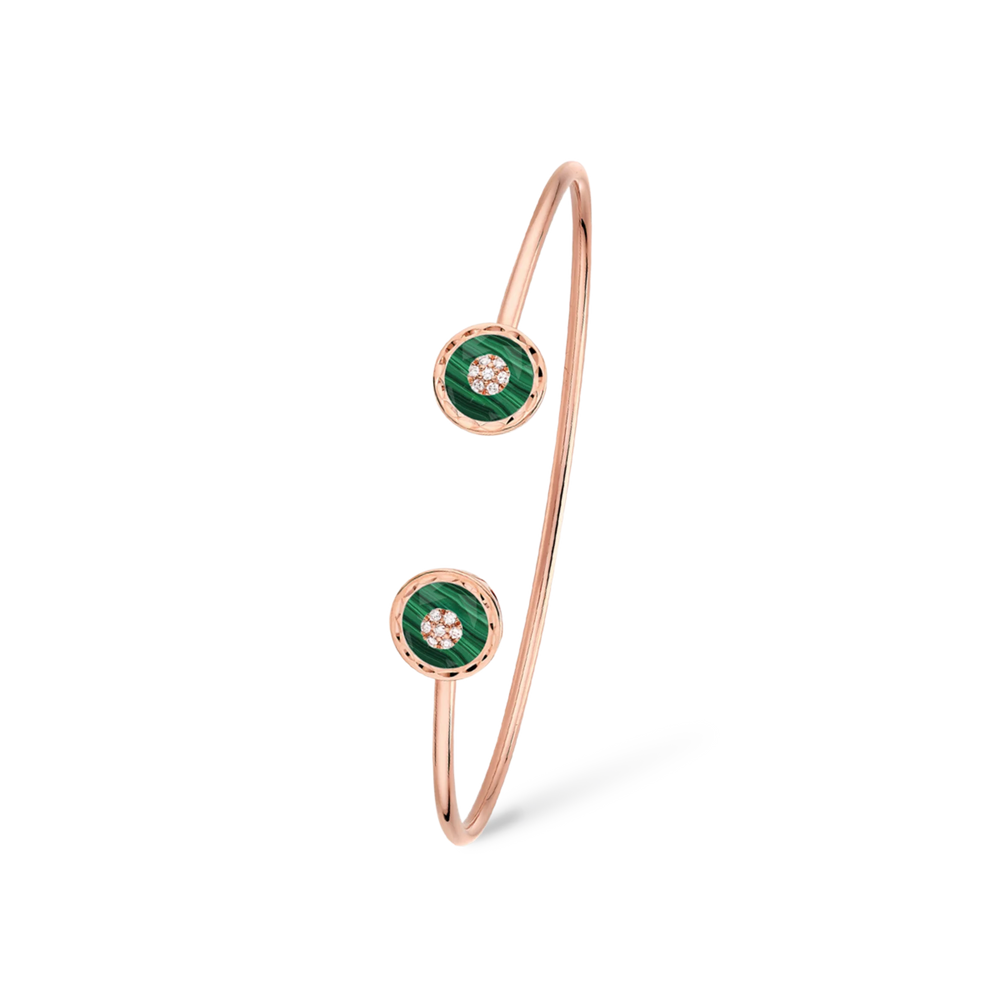 Bracelet Korloff Je Play Rond Malachite Toi & Moi - JJPB03PG/MA