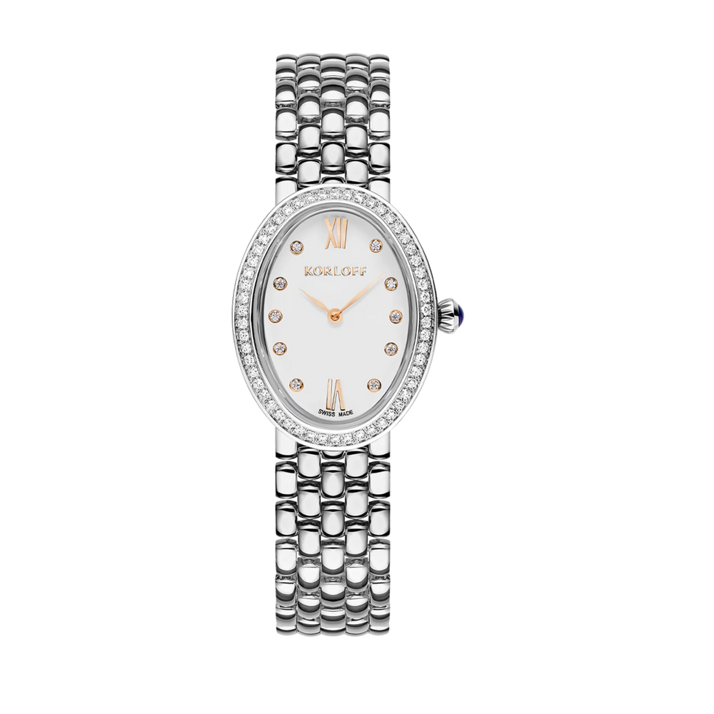 Montre Korloff JDT Galvanisation blanche et diamants - 04WA830122