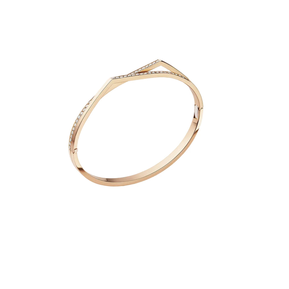 Bracelet Repossi Antifer en or rose pavé de diamants - BAF2BDPG00000