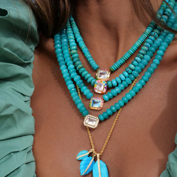 Collier VAn Den Abeele Molly perles Amazonite et argent