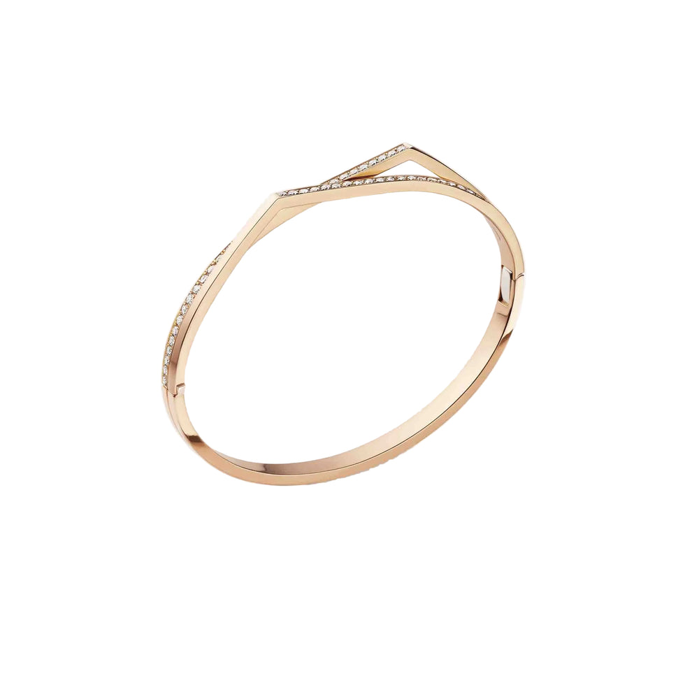 Bracelet Antifer en or rose pavé de diamants