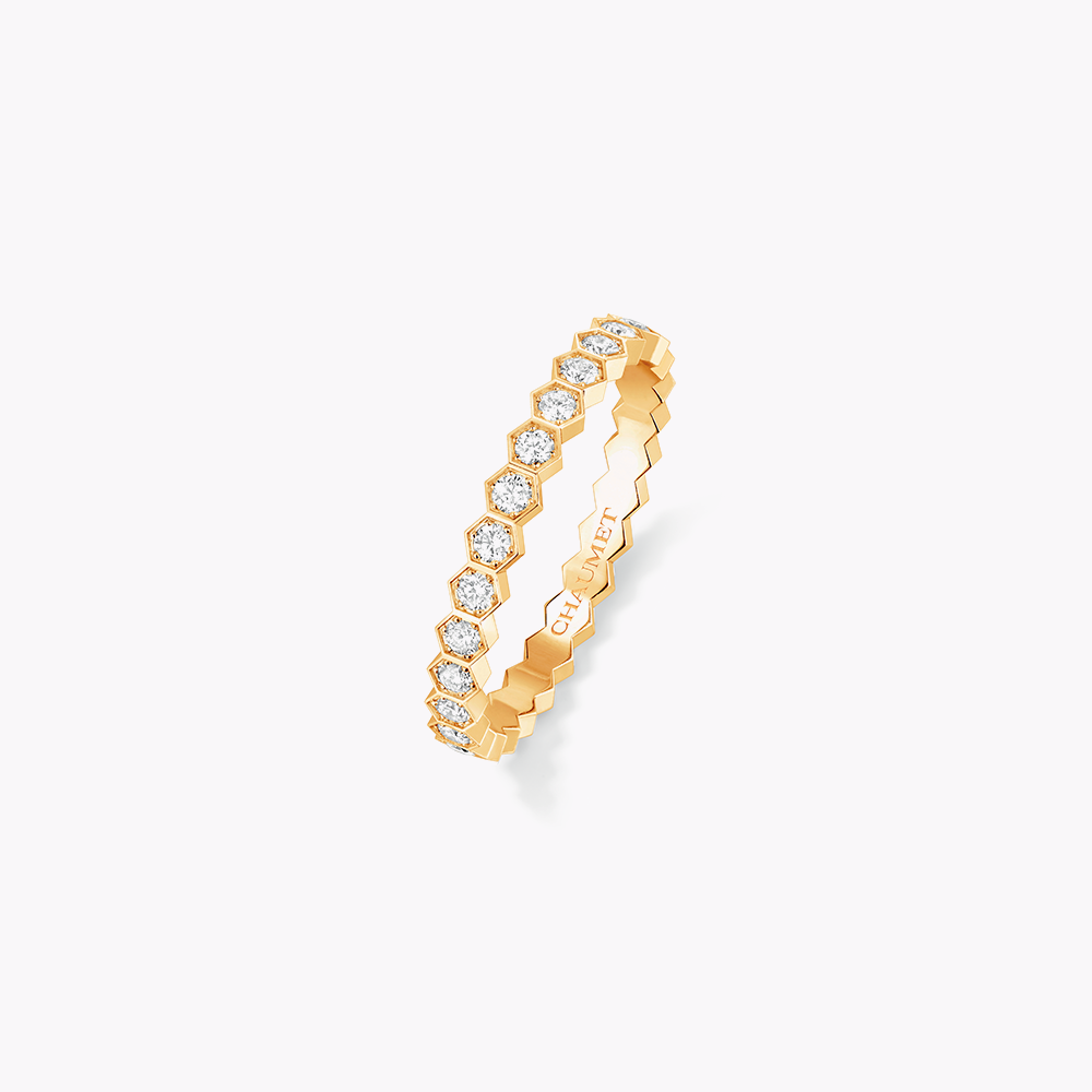 Bague Chaumet Bee My Love or jaune pavé diamants