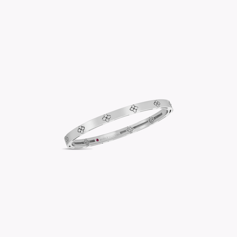 Petit Bracelet Love in Verona or blanc 18 ct avec diamants