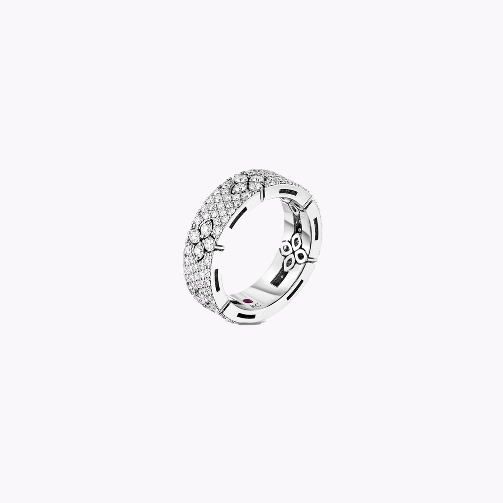 Bague Love in Verona or blanc 18 ct avec diamants