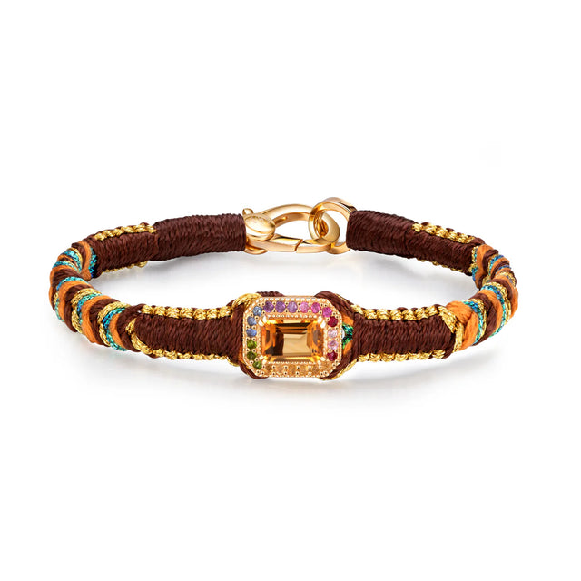 Bracelet Van Den Abeele amy Choco - citrine