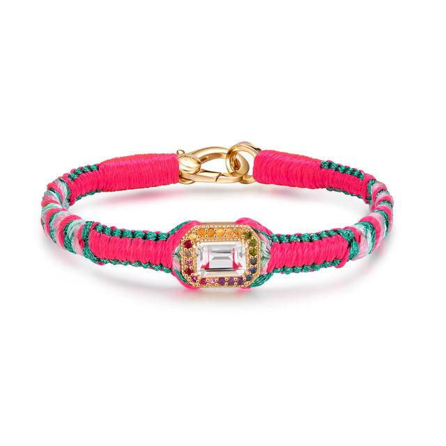 Bracelet Van Den Abeele amy rose fluo - cristal