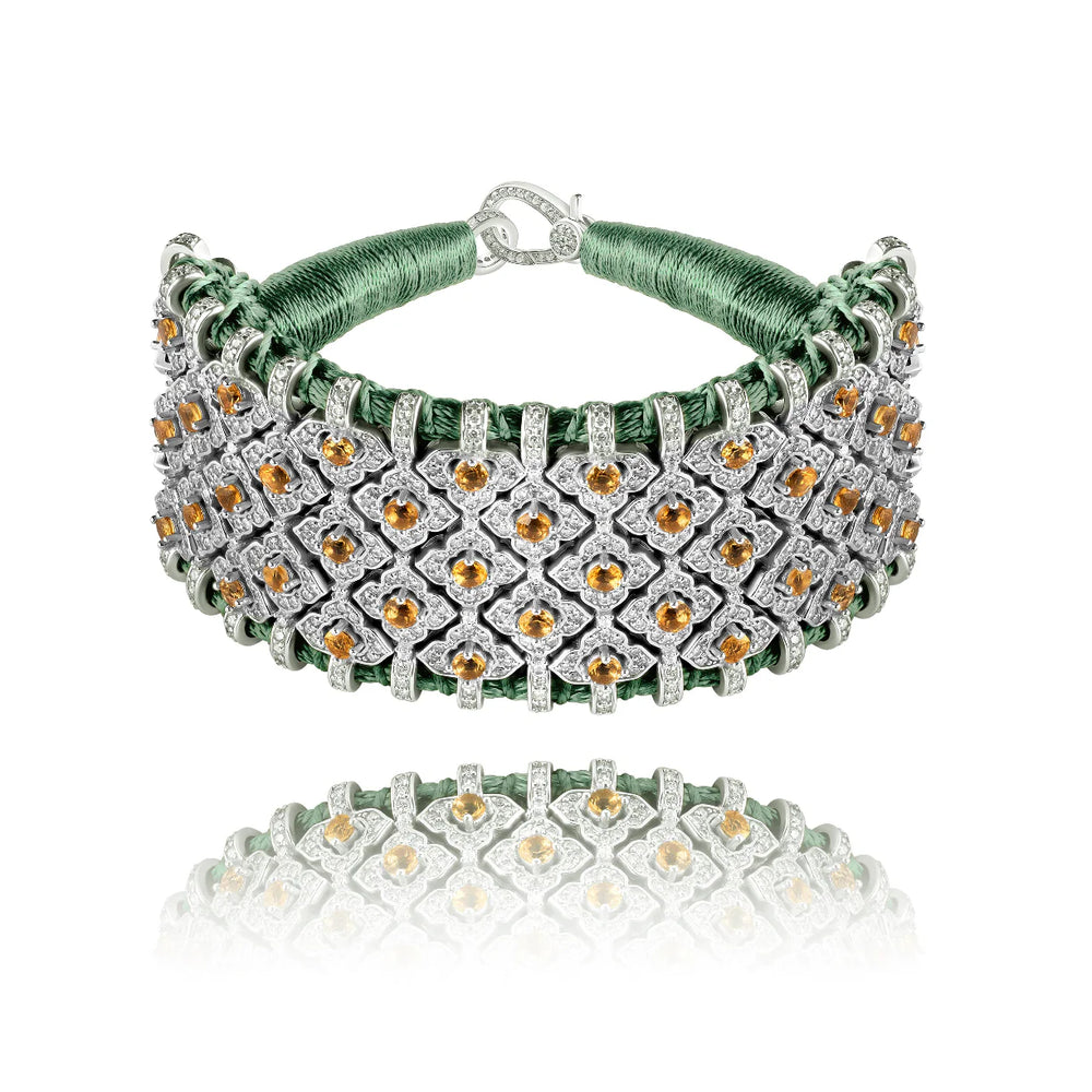 Bracelet Van Den Abeele Bahia moss - Citrine