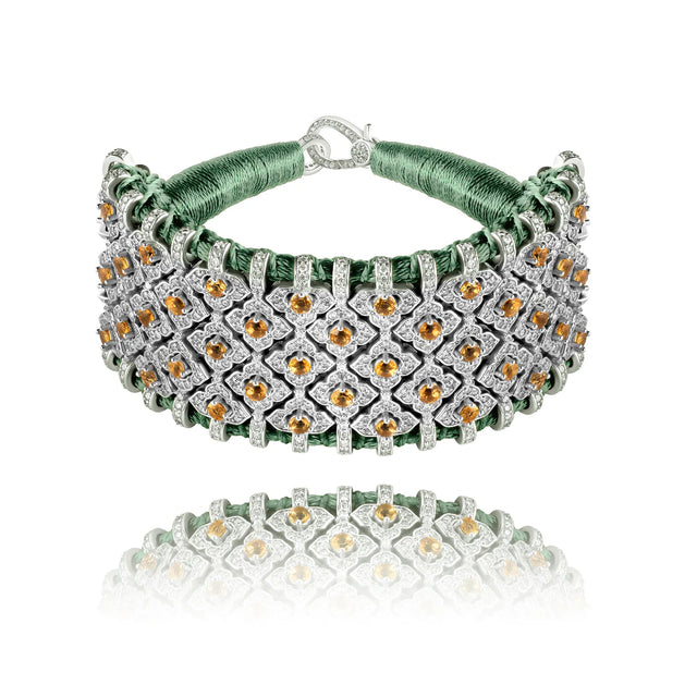 Bracelet Van Den Abeele Bahia moss - Citrine