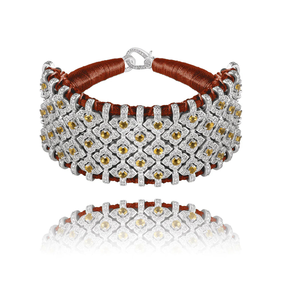 Bracelet Van Den Abeele Bahia Noisette - Citrine