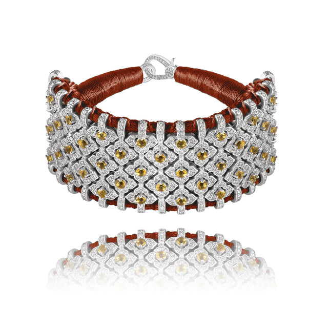 Bracelet Van Den Abeele Bahia Noisette - Citrine