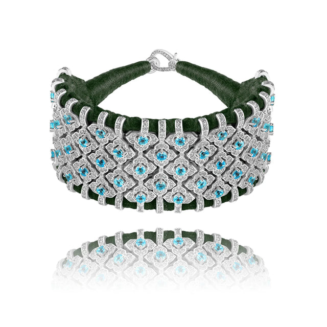 Bracelet Van Den Abeele Bahia Kaki - Topaze