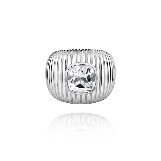 Bague Van Den Abeele Michelle cristal taille coussin