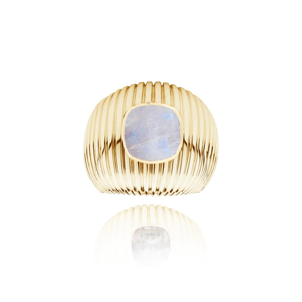 Bague Van Den Abeele Michelle Moonstone taille coussin