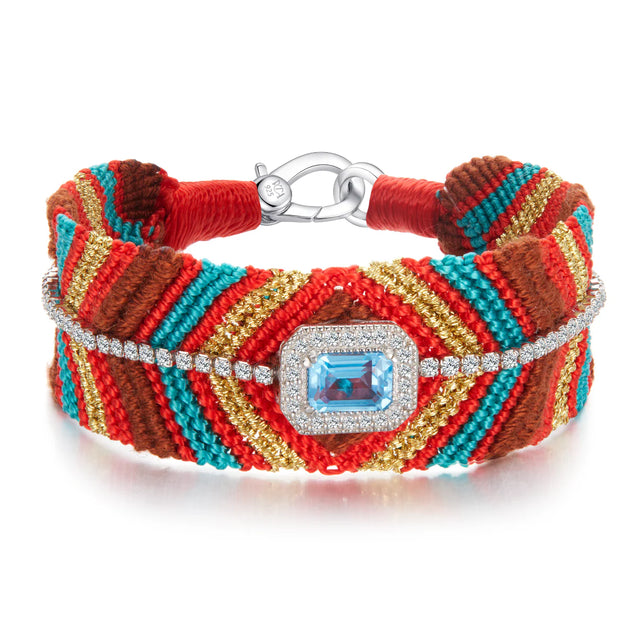 Bracelet Van Den Abeele Biggie Rouge - Topaze
