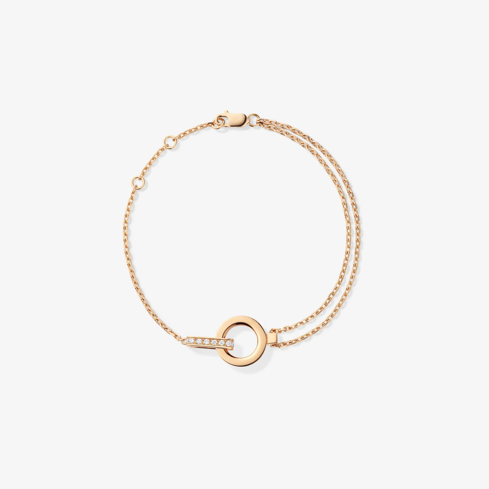 Bracelet Berbere Module en or rose pavé de diamants - BMO2ADPG00000