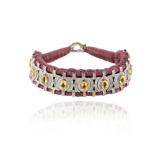 Bracelet Van Den Abeele Sao Paulo Bambou - citrines