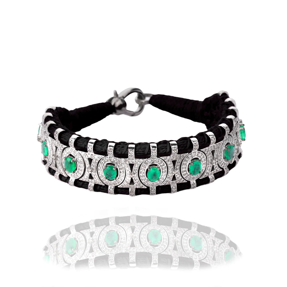 Bracelet Van Den Abeele Sao Paulo Noir - Émeraudes