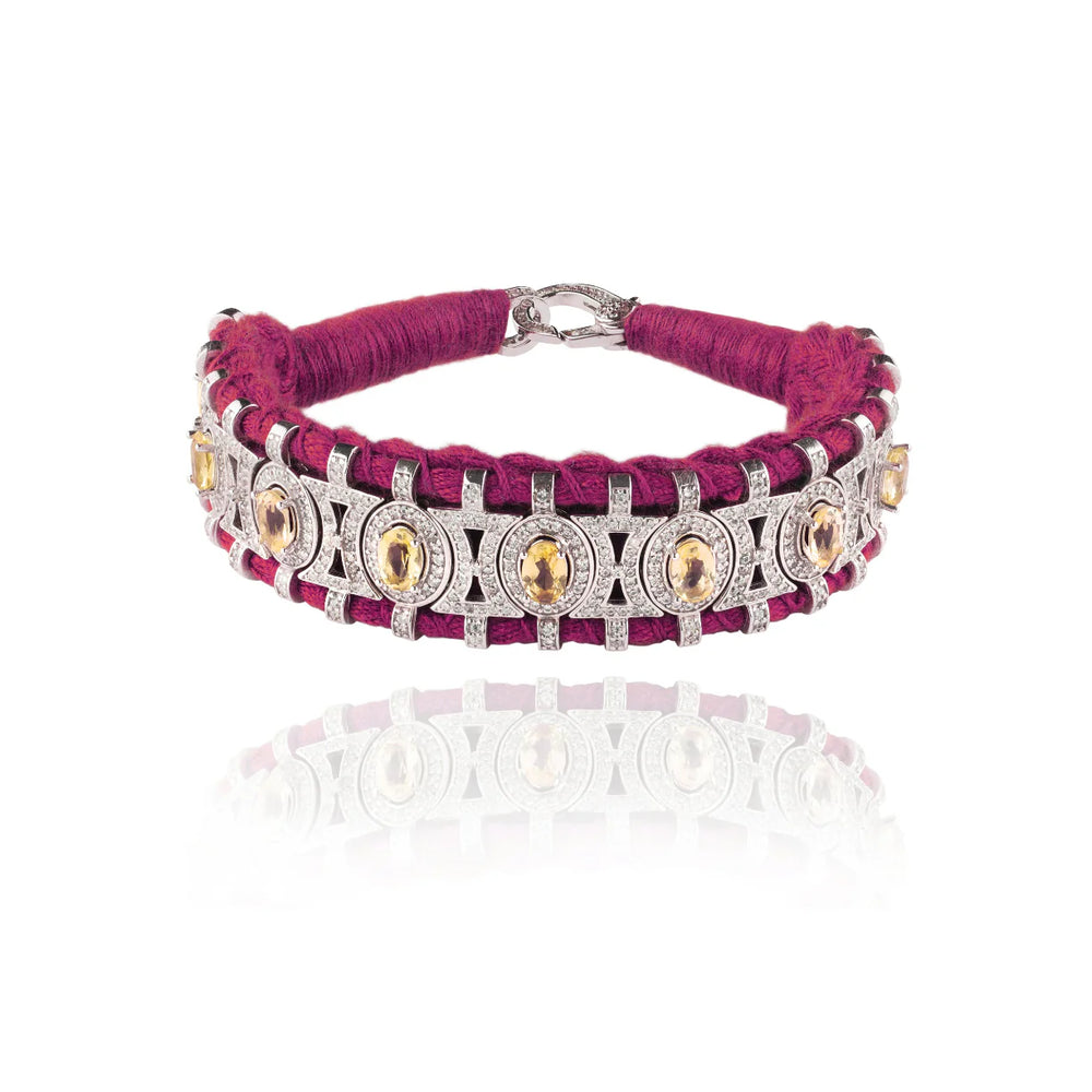 Bracelet Van Den Abeele Sao Paulo vignes - citrines