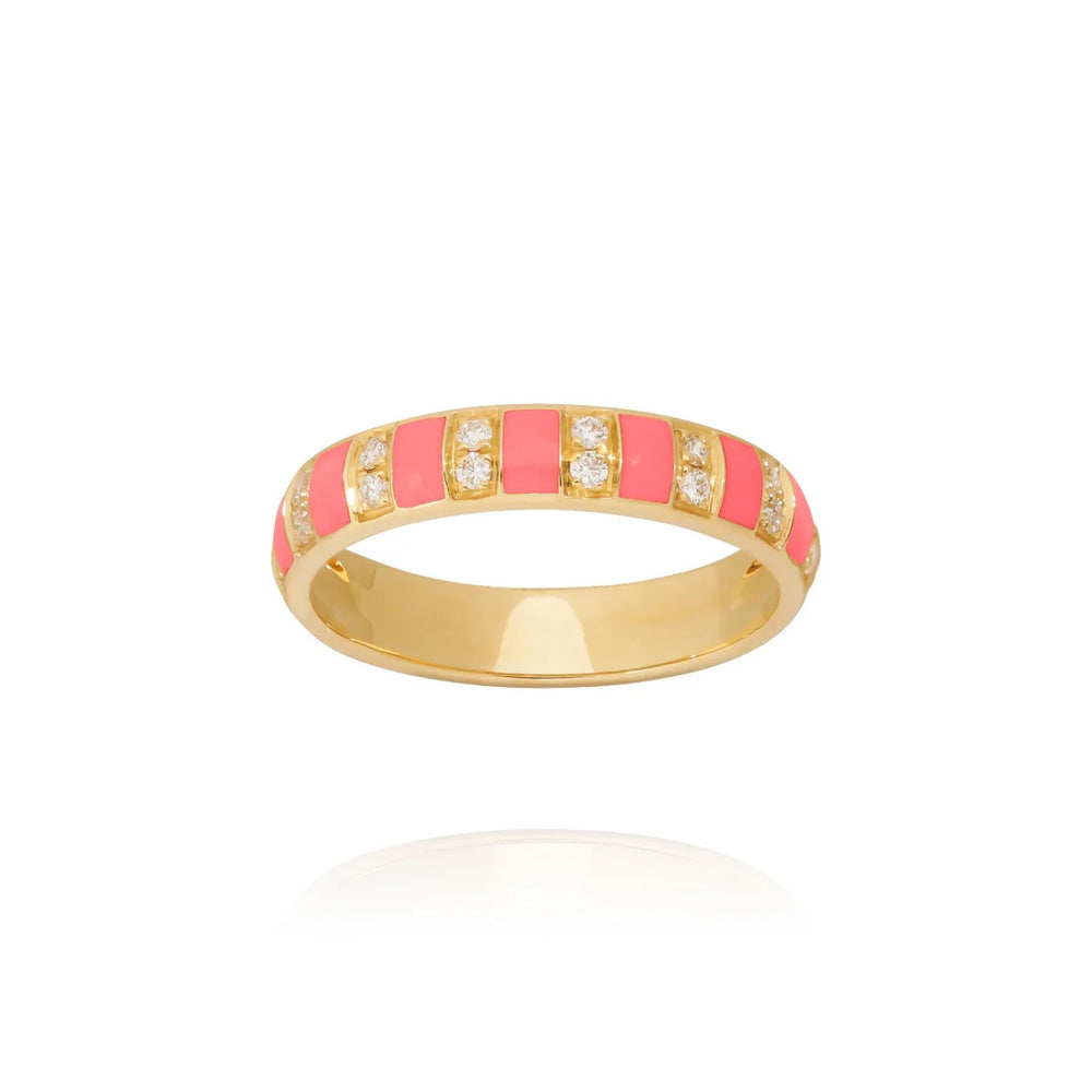 Bague Van Den Abeele Billie Corail fluo