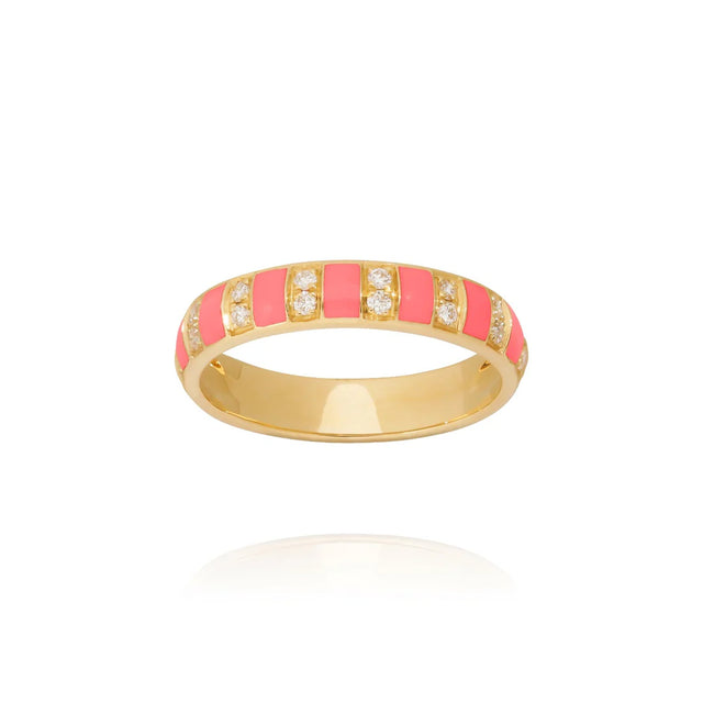 Bague Van Den Abeele Billie Corail fluo