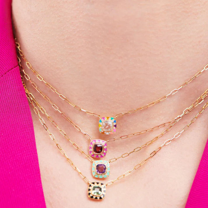 Collier Van Den Abeele Stella chaîne rainbow
