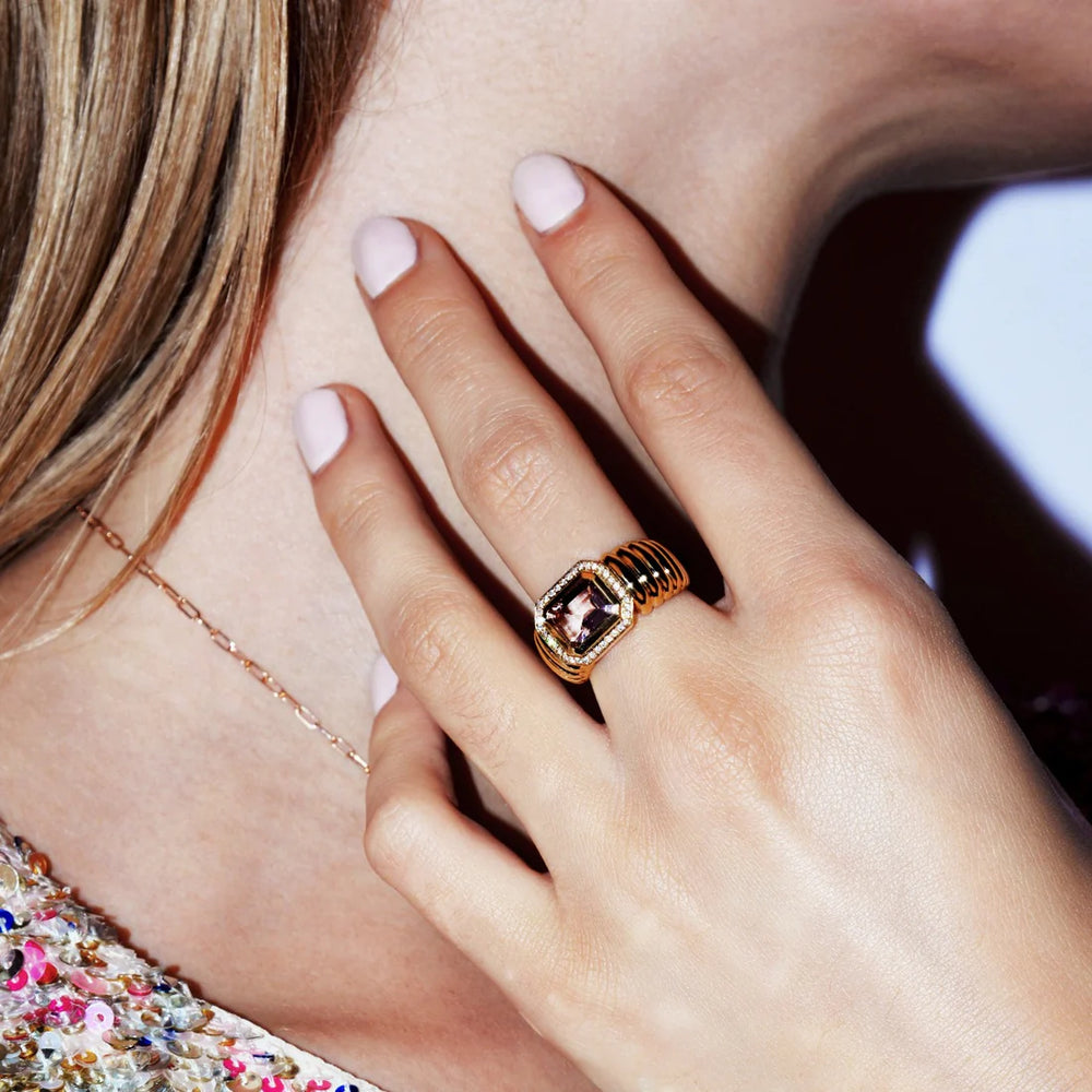 Bague Van Den Abeele Marly or, citrine